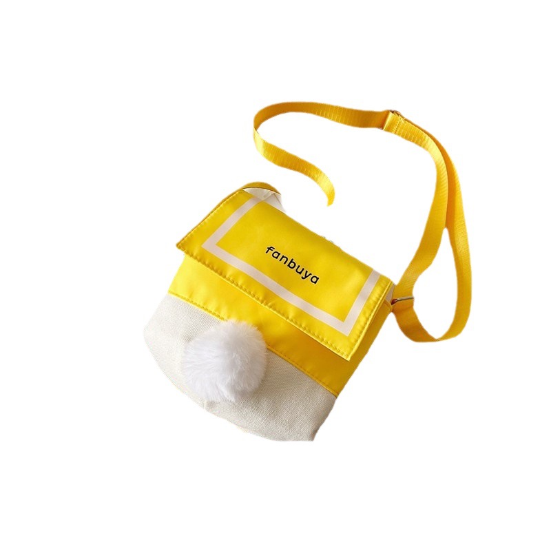 2024 New trendy duck-bottom cute canvas Korean-style cartoon parent-child fashionable and artistic single-shoulder crossbody women's bag Item Picture