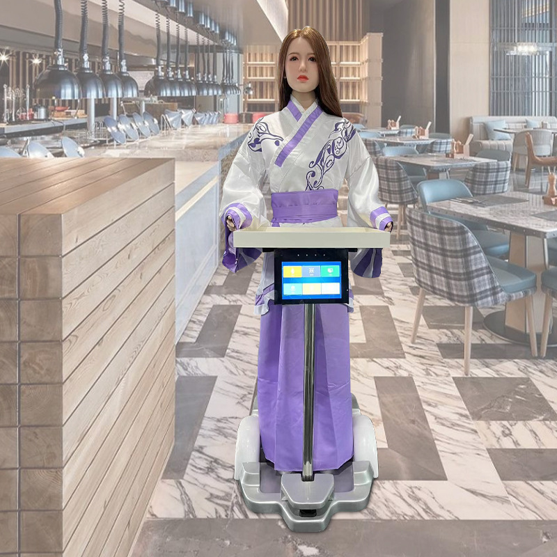 Intelligent welcome simulation beauty reception robot, hotel front desk, restaurant ordering and food delivery robot manufacturer wholesale Application Scenario