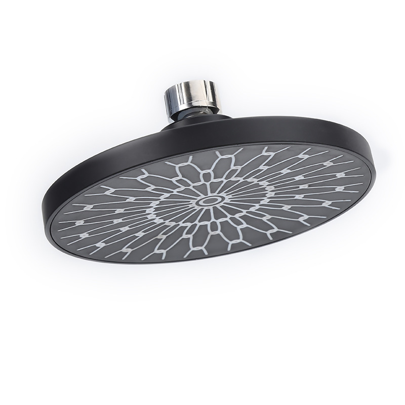 Supplying small shower heads with black and simple patterns for household bathroom ceiling showers details Picture