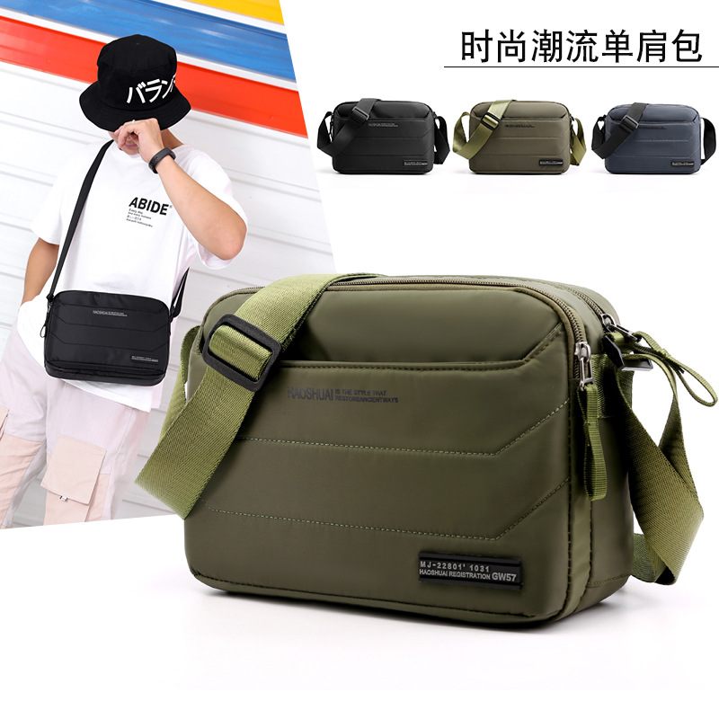 Factory direct sales of new men's single-shoulder bags, fashionable and casual men's bags, multi-functional nylon crossbody bags and sporty small bags details Picture