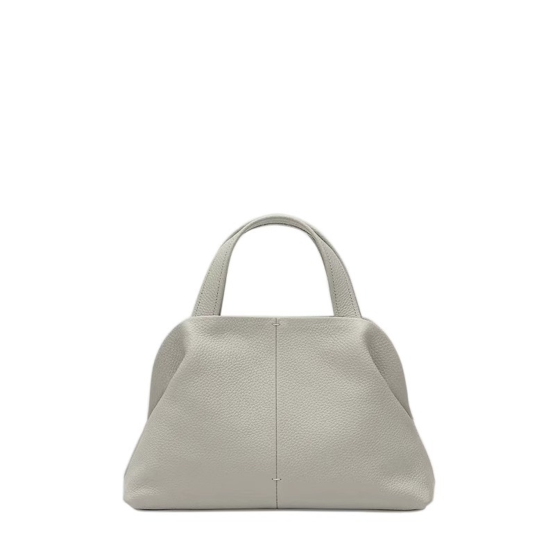 Top-grain cowhide large-capacity genuine leather handbag for women, 2025 new autumn and winter, a unique and high-end Boston pillow bag Item Picture