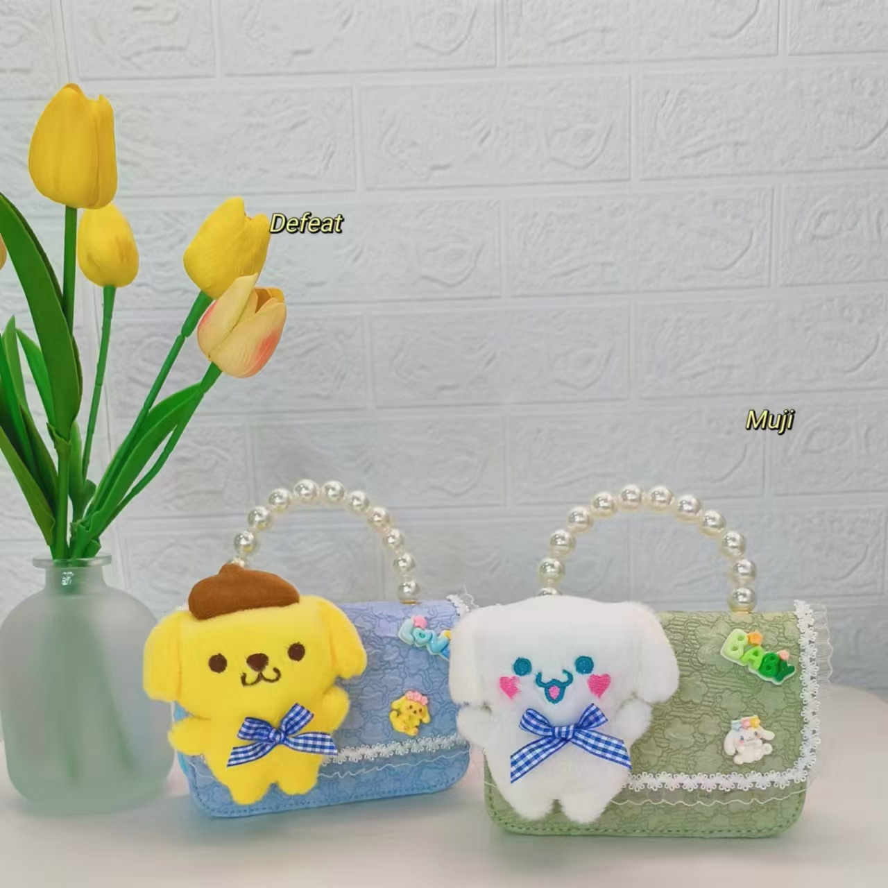Plush toys, pearl handbags, children's bags, little girls, princess bags, chain bags, single-shoulder crossbody bags, accessory bags Application Scenario
