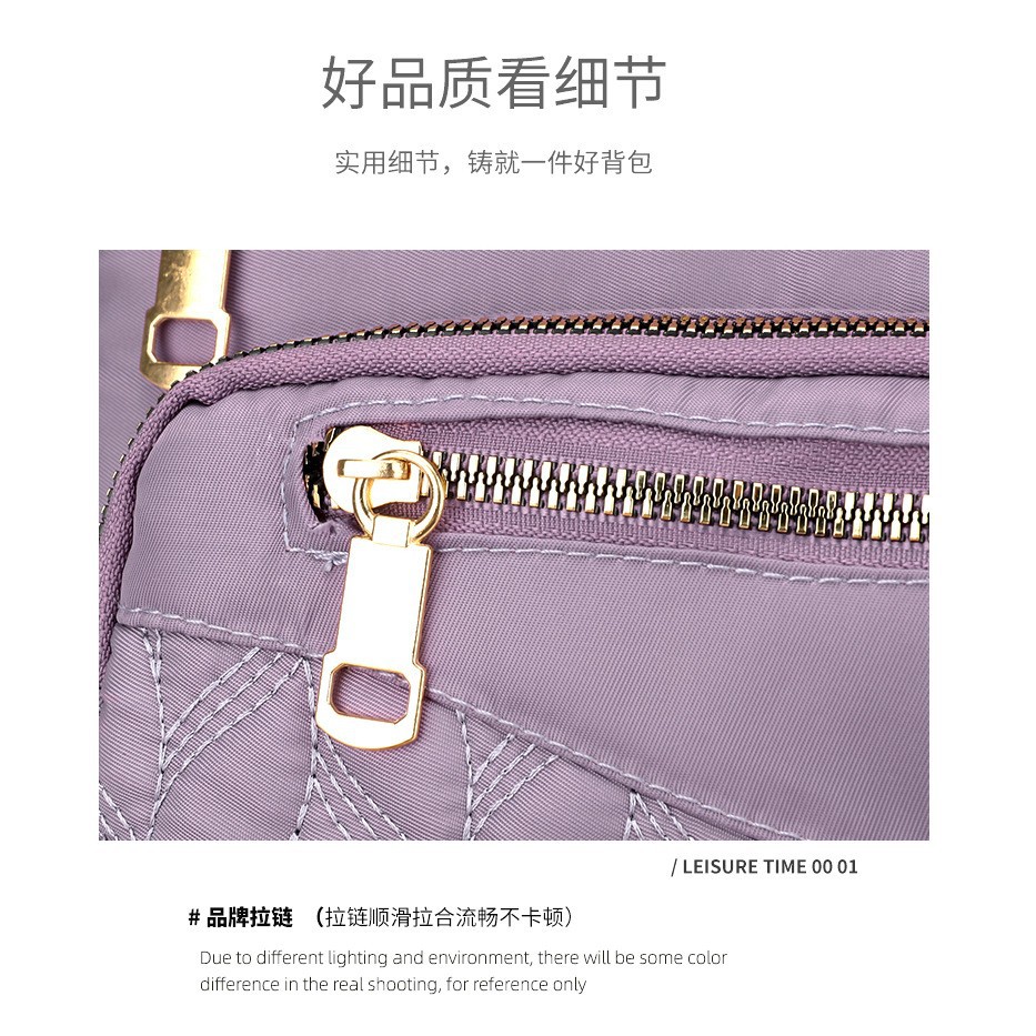 New women's crossbody bag, nylon, fashionable and stylish single-shoulder bag, large capacity, multi-layer, simple middle-aged mom bag details Picture
