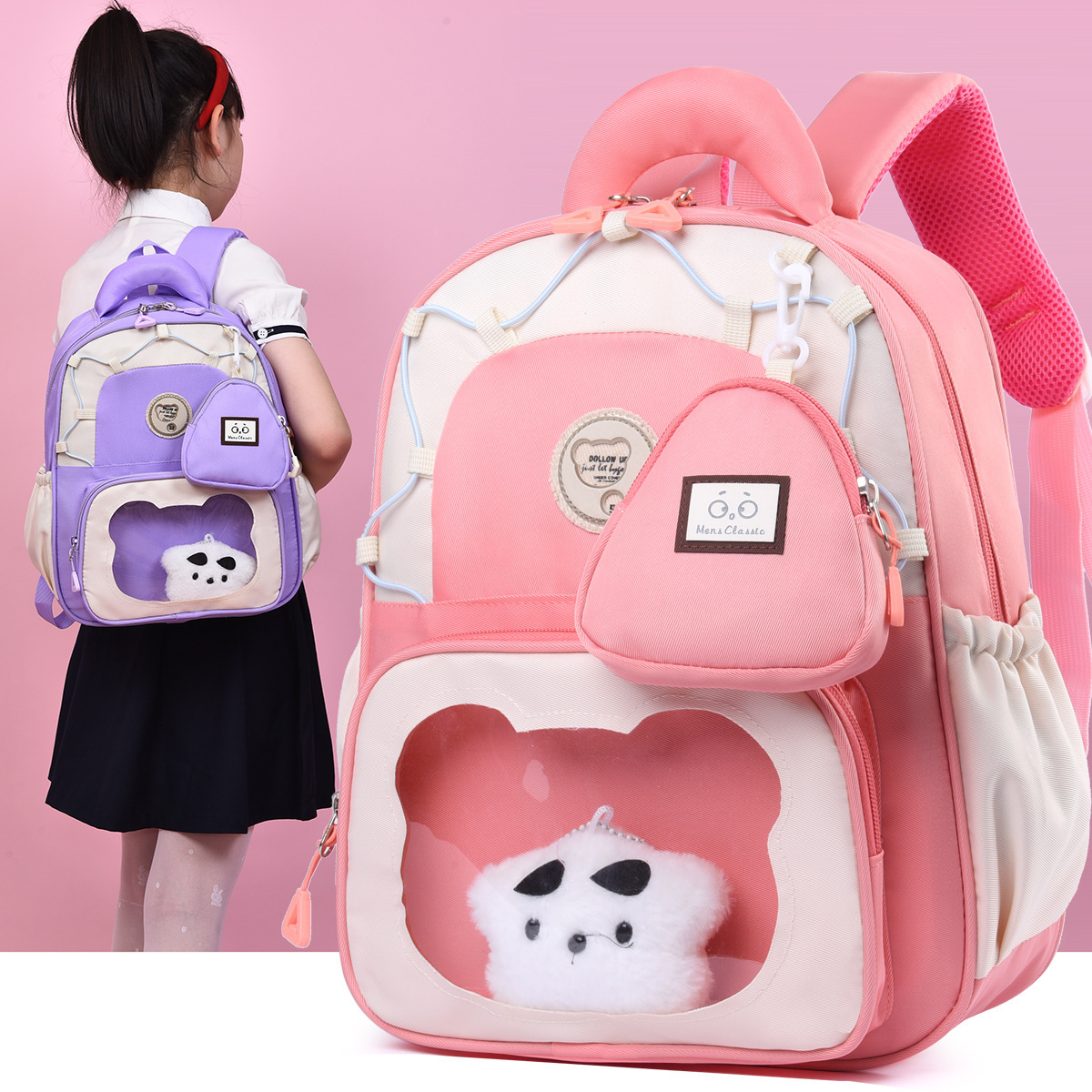 Kindergarten schoolbags, cartoon children's backpacks for the middle and senior classes, fashionable and versatile pain bags, travel bags for boys and girls in the preschool class Specification drawing