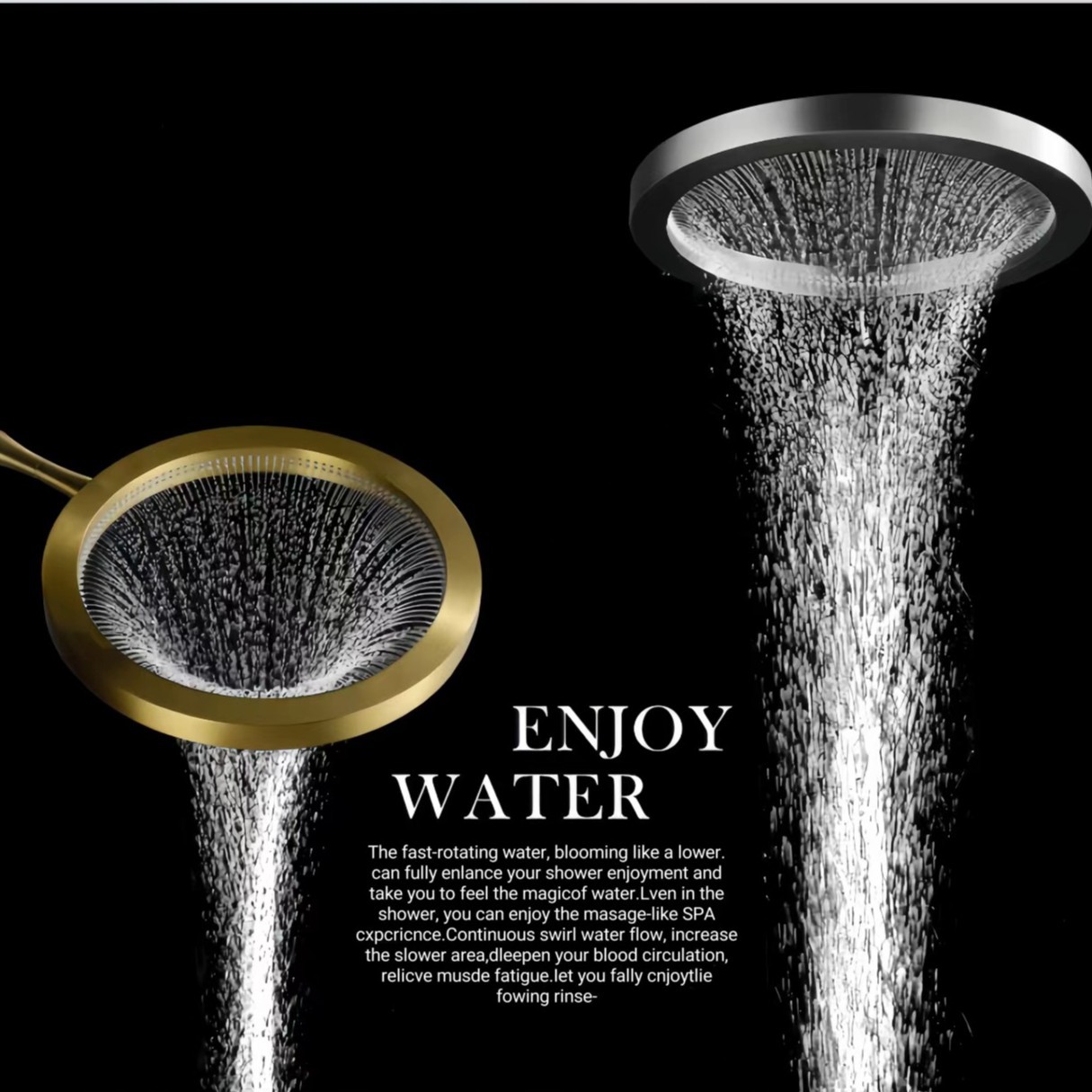 Foreign trade waterfall shower screen set, home multi-functional bathroom, pressurized all-copper constant-temperature shower flower full figure
