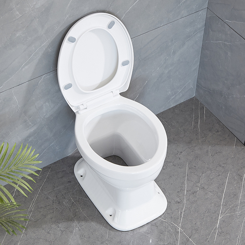 Rural toilet renovation: Household widened dry toilet, dual-purpose for sitting and using the toilet, elderly toilet without flushing, ceramic direct-through type for pregnant women, free shipping details Picture