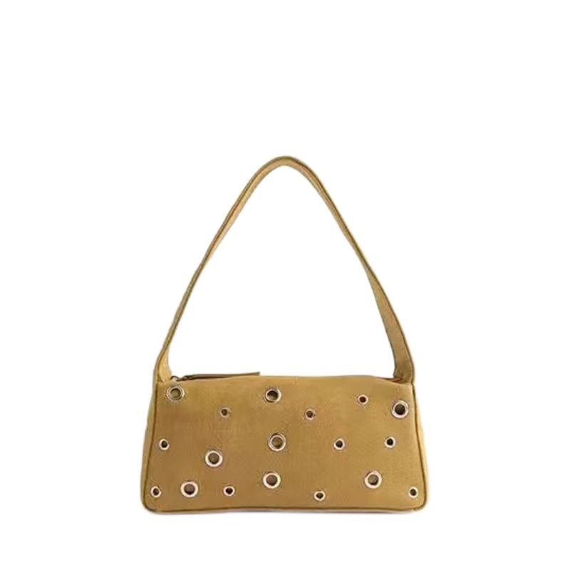 European and American fashion design sense, niche rivet underarm bag for women, 2025 new autumn and winter handbag, single-shoulder motorcycle bag for women Item Picture