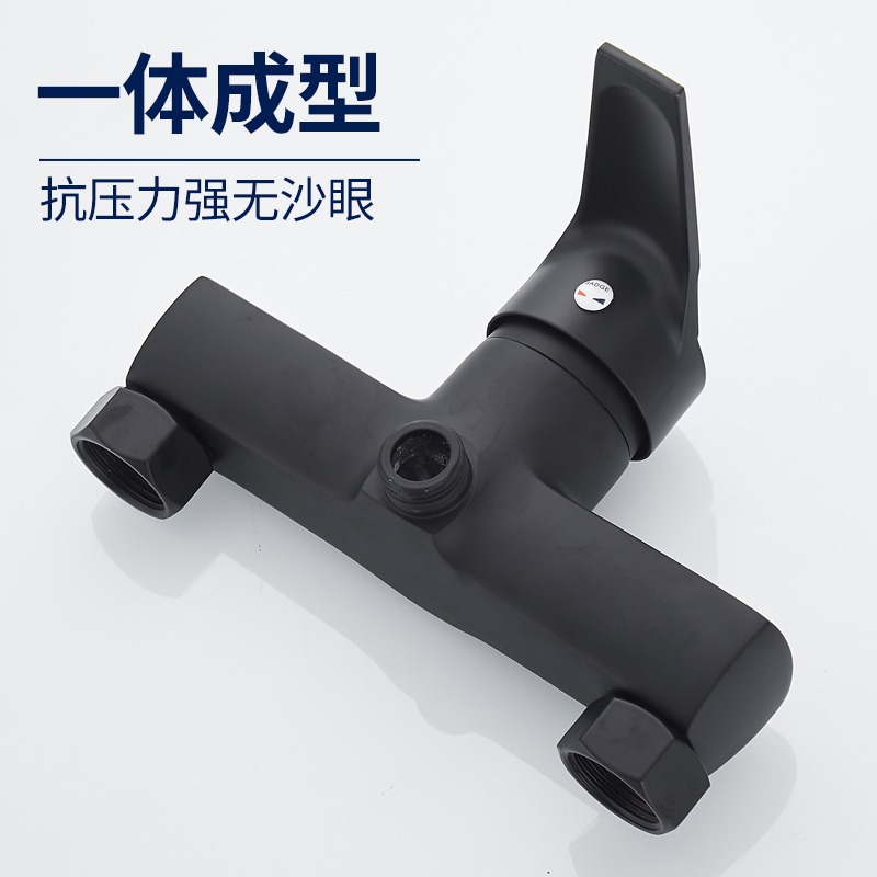 Black shower faucet, bathroom water heater, bath, shower head, faucet, cold and hot water mixing valve Application Scenario