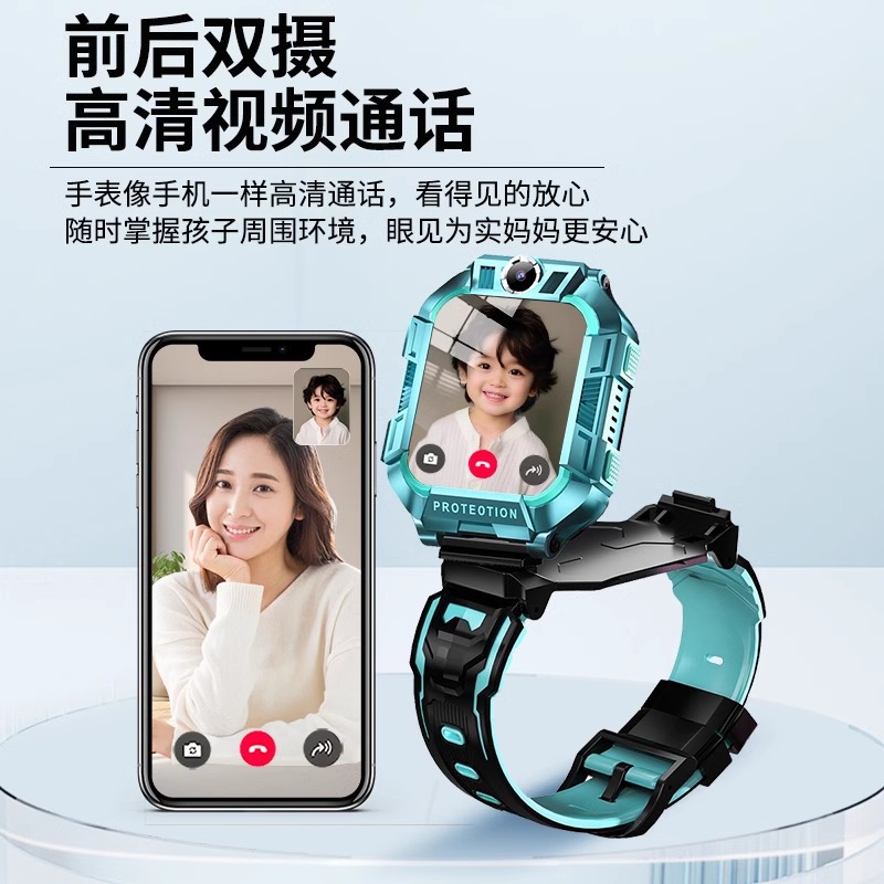 The 2025 new smartwatch features 5G full network compatibility, card-inserting positioning, waterproof large screen, dual cameras, and a children's phone bracelet details Picture