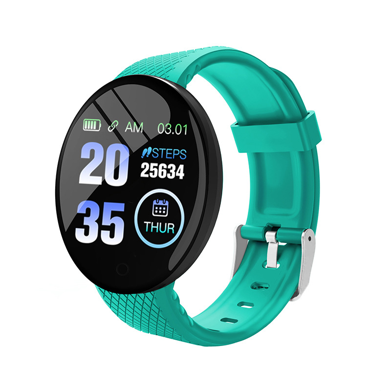 The D18 smart bracelet features a color circular screen for heart rate, blood pressure, sleep monitoring, step counting and sports, with a size of 1.44 inches Item Picture