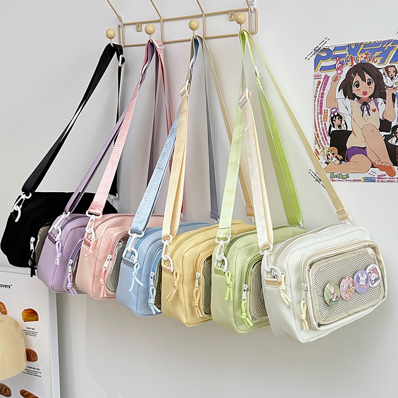 Wholesale of Japanese-style ins 2D fresh pain bags, trendy and fashionable single-shoulder bags, and student casual and versatile crossbody bags full figure