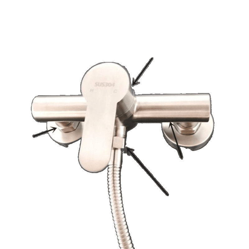 304 stainless steel shower faucet, hot and cold bathtub faucet, bathroom concealed three-in-one faucet, mixing valve set factory Item Picture