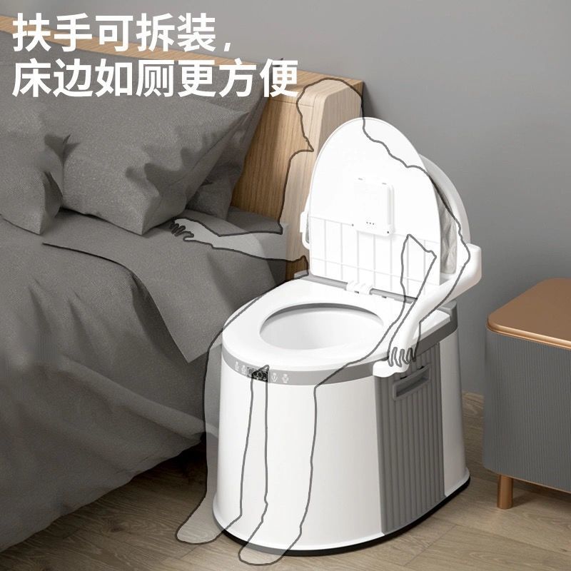 Portable toilet, elderly and pregnant women's sitting toilet, household portable elderly urinal bucket, toilet bowl, sitting chair Application Scenario