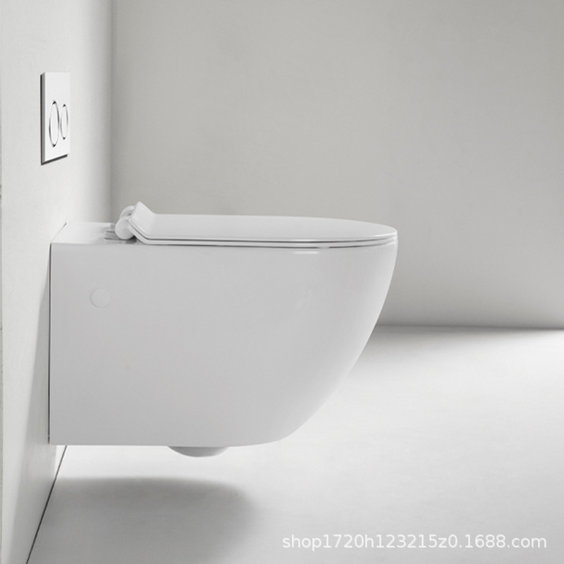 CE export hotel toilet project: Wall-mounted ceramic toilet, wall-mounted panel, concealed wall-mounted toilet Application Scenario