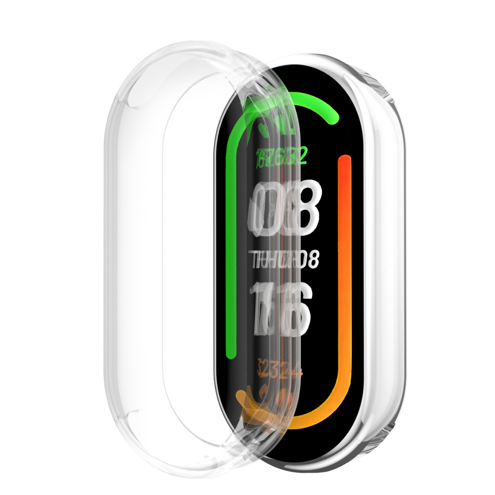 Suitable for Xiaomi band9 watch case, Mi Band 9 Nfc protective case, PC tempered film integrated TPU full-package protective case Item Picture