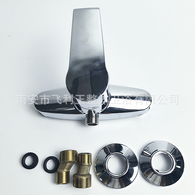 Zinc alloy shower head set, three-in-one wall-mounted concealed household cold and hot simple bathtub, mixing valve faucet details Picture
