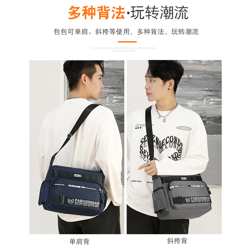 Wholesale of new men's backpacks, casual Oxford fabric single-shoulder bags, fashionable crossbody bags, large-capacity lightweight men's bags for business trips Application Scenario
