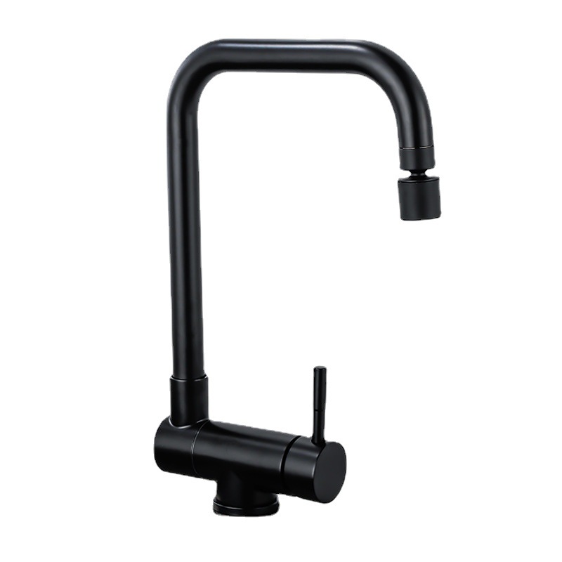 304 stainless steel kitchen sink, window-opening faucet, cold and hot rotating folding double-rotating sink mixing valve Item Picture