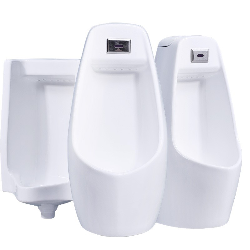 Engineering wholesale intelligent sensor urinals, fully automatic vertical urinals for bathrooms, wall-mounted ceramic urinals Item Picture