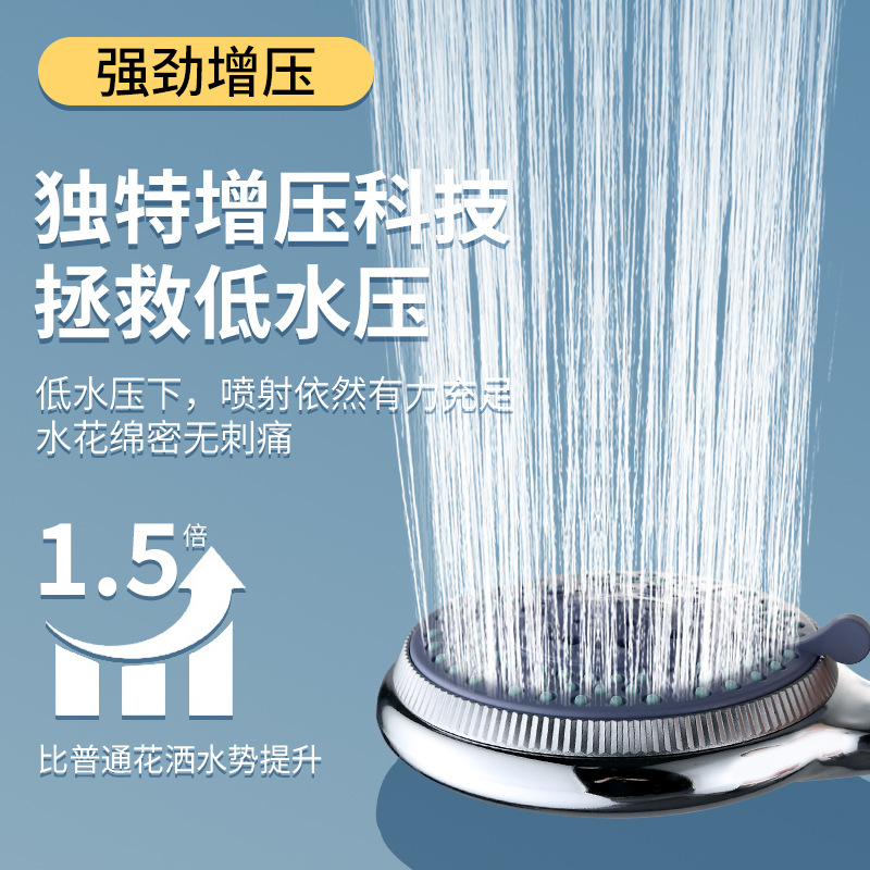 Handheld large ball racket, pressurized shower head, pressurized shower head set, household bath, shower and bathroom shower head details Picture