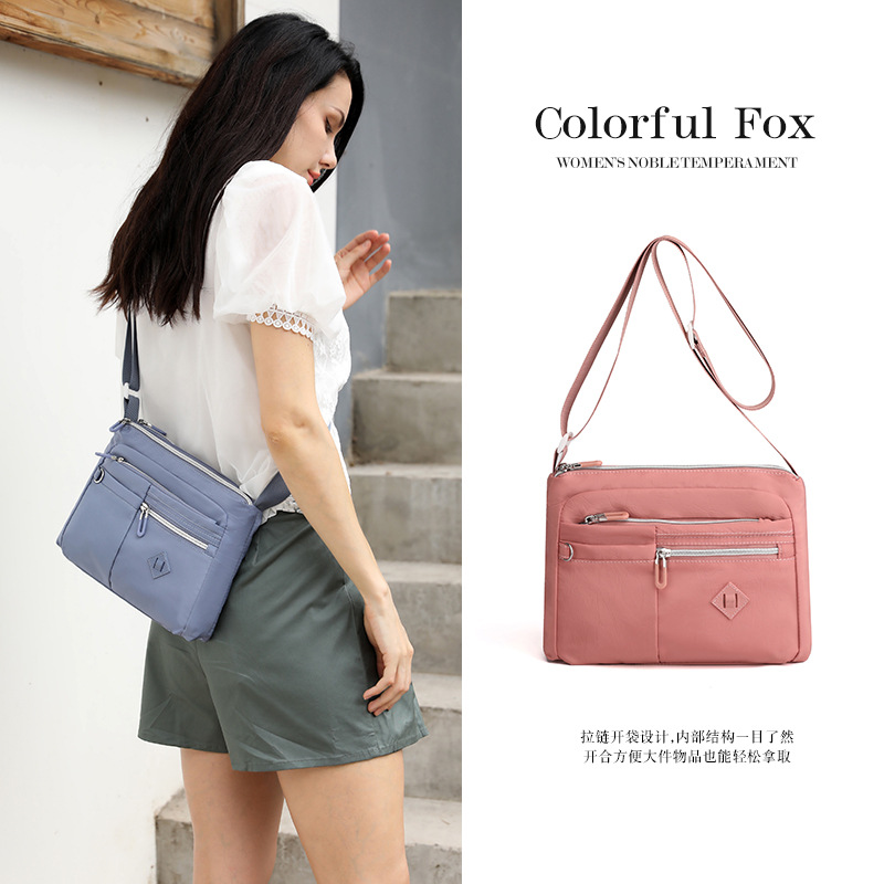 Colorful Fox 2025 New Style fashionable and simple single-shoulder crossbody bag for women, large-capacity versatile and water-resistant backpack full figure