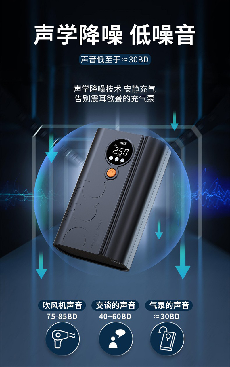 SA-12 electric air pump, portable bicycle tire, electric motorcycle air pump, car air pump pic 7