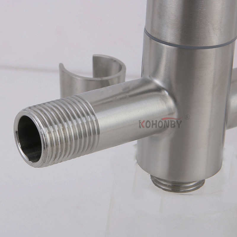 Factory direct supply of 304 stainless steel washing machine faucet, mop sink faucet with spray gun details Picture