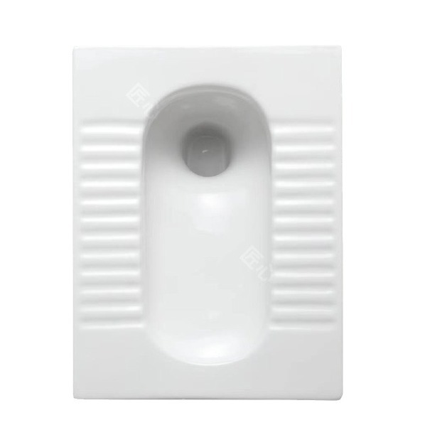 Household ceramic bathroom, squat toilet, integrated squat toilet with curved ceramic squat toilet, squat toilet bowl, squat toilet Item Picture