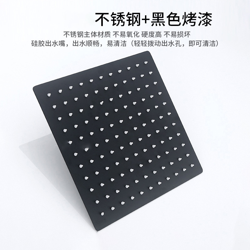 The wall-mounted concealed showerhead, top spray connection pipe, concealed showerhead arm, shower pipe, head bracket, and ceiling pipe rod are round and square Application Scenario