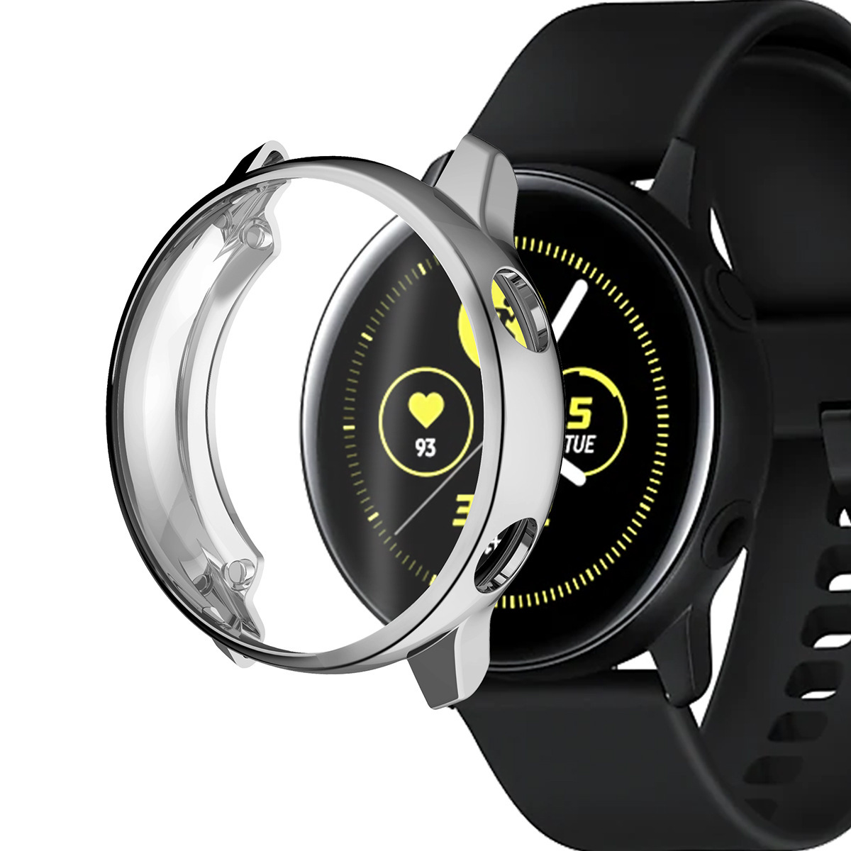 Suitable for Samsung Watch 4th and 5th generation 40/44mmTPU soft case, dust-proof and shock-proof case, electroplated full-screen full-cover protective case Specification drawing