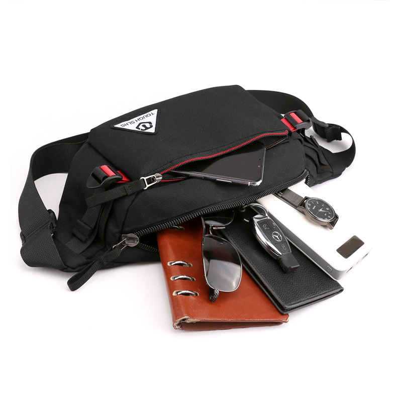 Factory direct sales of new trendy outdoor men's waist bags, multi-functional waterproof chest bags, fashionable and versatile single-shoulder crossbody bags Item Picture