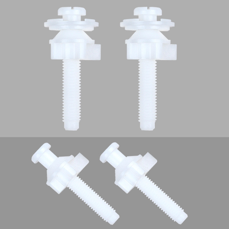 Toilet seat cover lock bolts, toilet seat cover plate screws, plastic old-fashioned toilet seat cover fixing accessories, bathroom accessories full figure