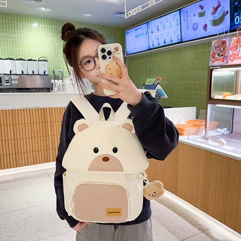 Kindergarten schoolbag, cartoon, casual, versatile, large-capacity, cute children's schoolbag, bear backpack for export Specification drawing