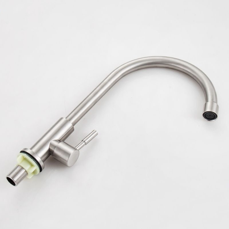 304 stainless steel single-cooling faucet, kitchen faucet wholesale, household engineering cross-border 4-point single-cooling large bend kitchen faucet Application Scenario