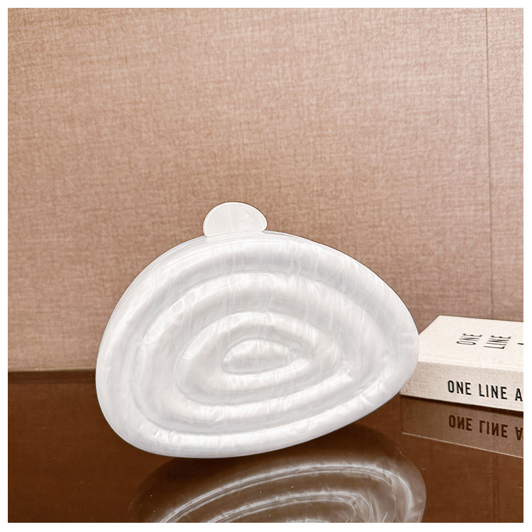 New shell-pressed acrylic evening bag for cross-border foreign trade women, single-shoulder crossbody wedding and banquet clutch Specification drawing