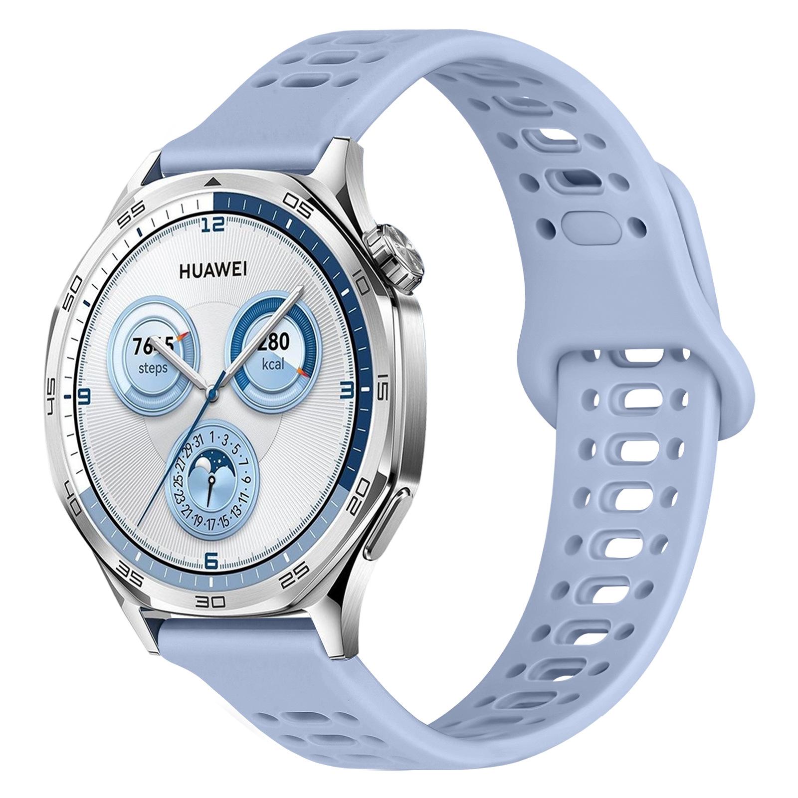 It is suitable for the Huawei GT 5/4 Pro watch strap and the Samsung Watch 7/6 button version with a hollowed-out sports silicone strap Application Scenario