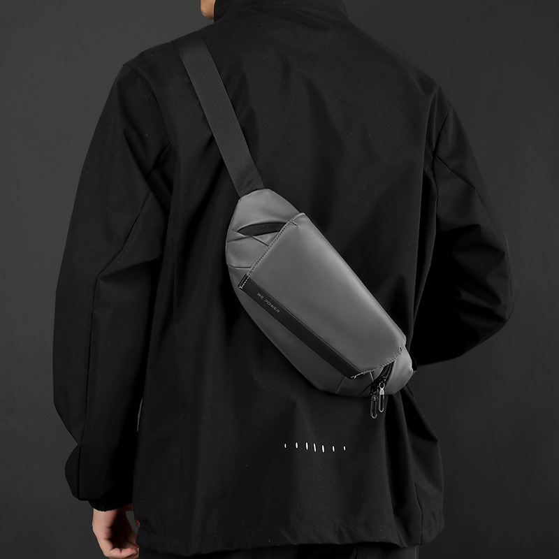 WEPOEWR's new cycling functional crossbody bag, sports waist bag, business commuting men's magnetic clasp chest bag details Picture