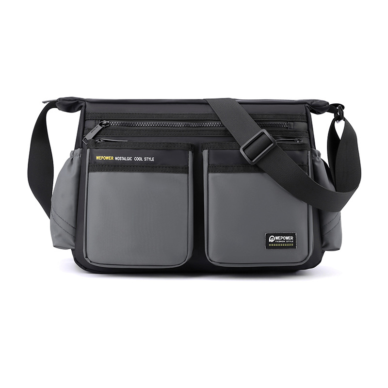 New cross-border men's crossbody bag, outdoor sports single-shoulder bag, large-capacity travel bag, Oxford cloth men's bag, messenger bag Item Picture