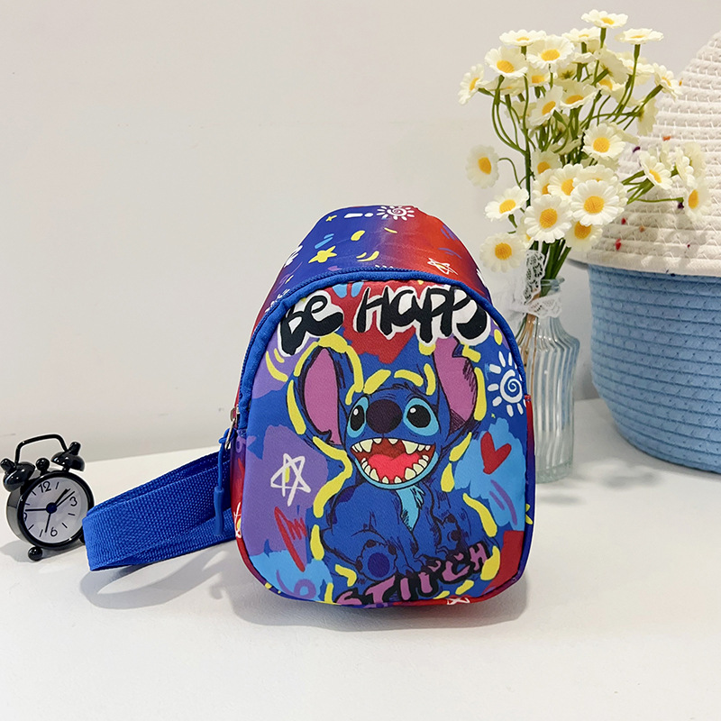 2025 Cartoon children's bags, fashionable and casual crossbody bags for boys and girls, new trendy matching coin purse, boys' chest bag Specification drawing