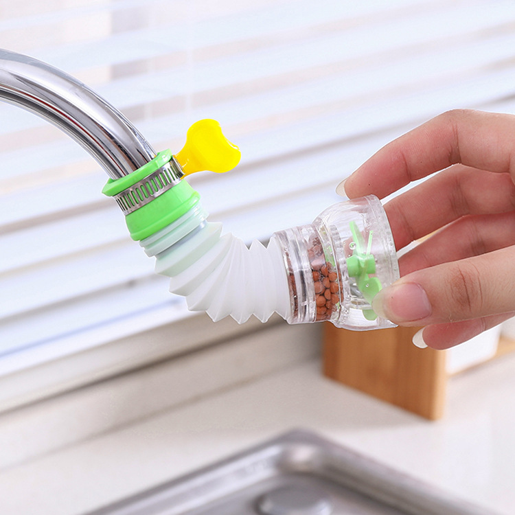 360-degree rotating universal faucet, pressure-increasing splash-proof showerhead, extended faucet, filter, water-saving foaming device details Picture