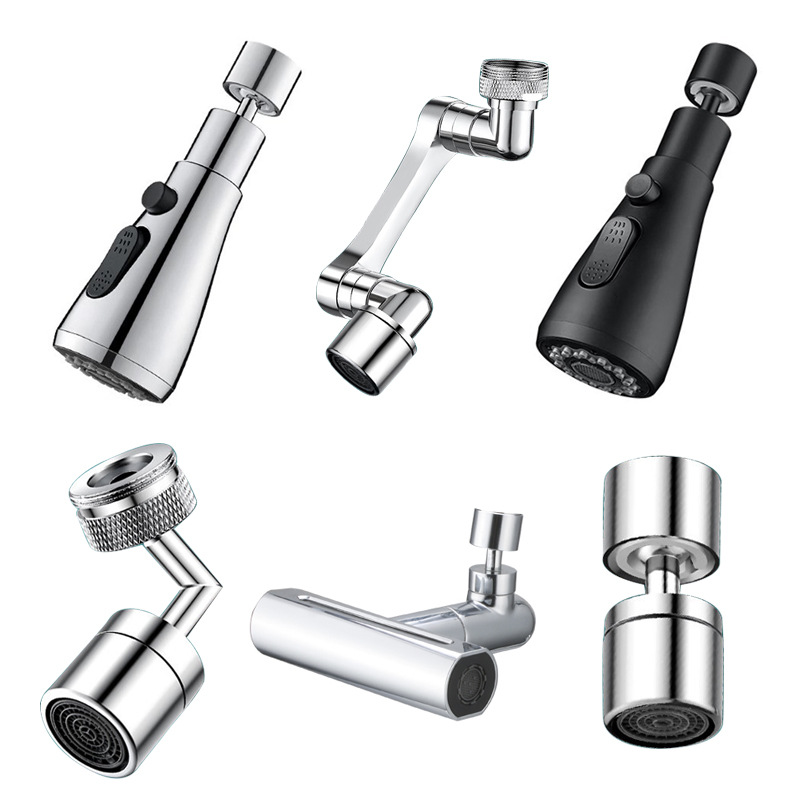 Faucet extender with universal rotation, modern and simple waist, extended sink, extended spout, scratch-resistant and splash-proof full figure