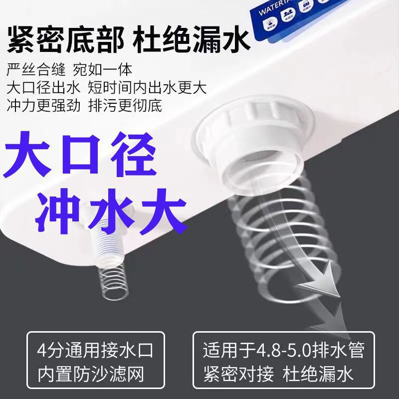 Bathroom flushing tank, squat toilet, thickened water tank, household wall-mounted toilet, squat toilet, flushing device, squat toilet, dry toilet bowl Application Scenario