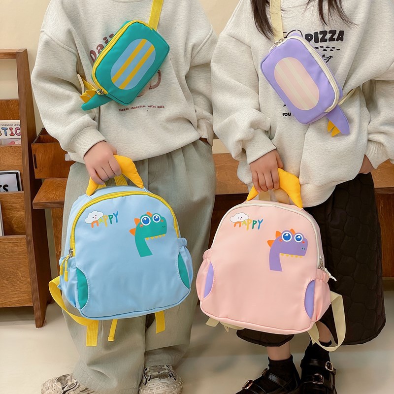 2025 New cartoon cute backpacks for small and middle classes, boys' and girls' kindergarten schoolbags, children's casual dinosaur backpacks details Picture