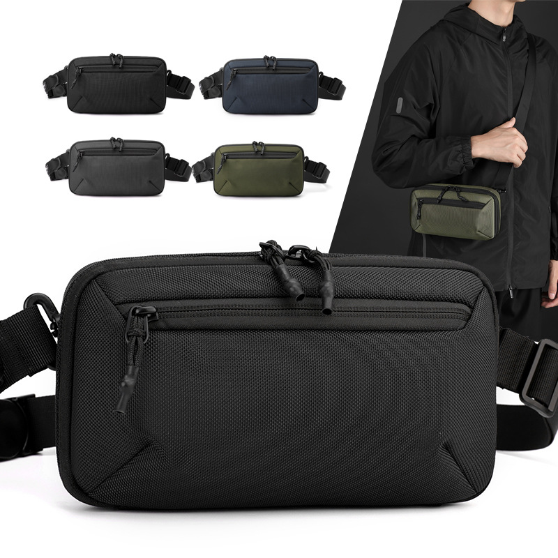 WEPOWER's new multi-functional tactical waist bag, a waterproof nylon outdoor chest bag, is fashionable and casual, suitable for single-shoulder crossbody wear full figure