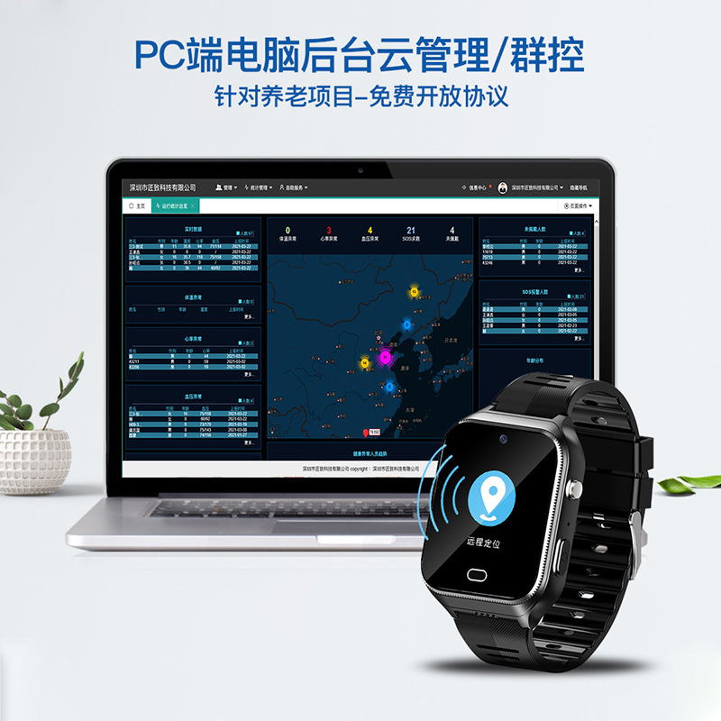 The new elderly smartwatch features anti-getting lost, anti-fall, intelligent health monitoring, heart rate and blood pressure measurement, and gps positioning details Picture
