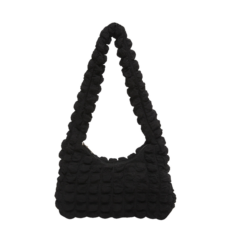 The 2024 new cute bubble single-shoulder bag for trendy women, the Korean-style simple underarm bag, and the versatile hand-held dumpling bag Item Picture