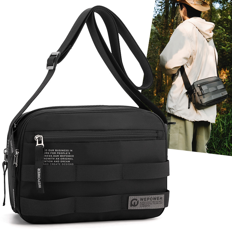 WEPOWER's new commuter business durable single-shoulder bag and men's casual travel water-resistant single-shoulder crossbody bag full figure