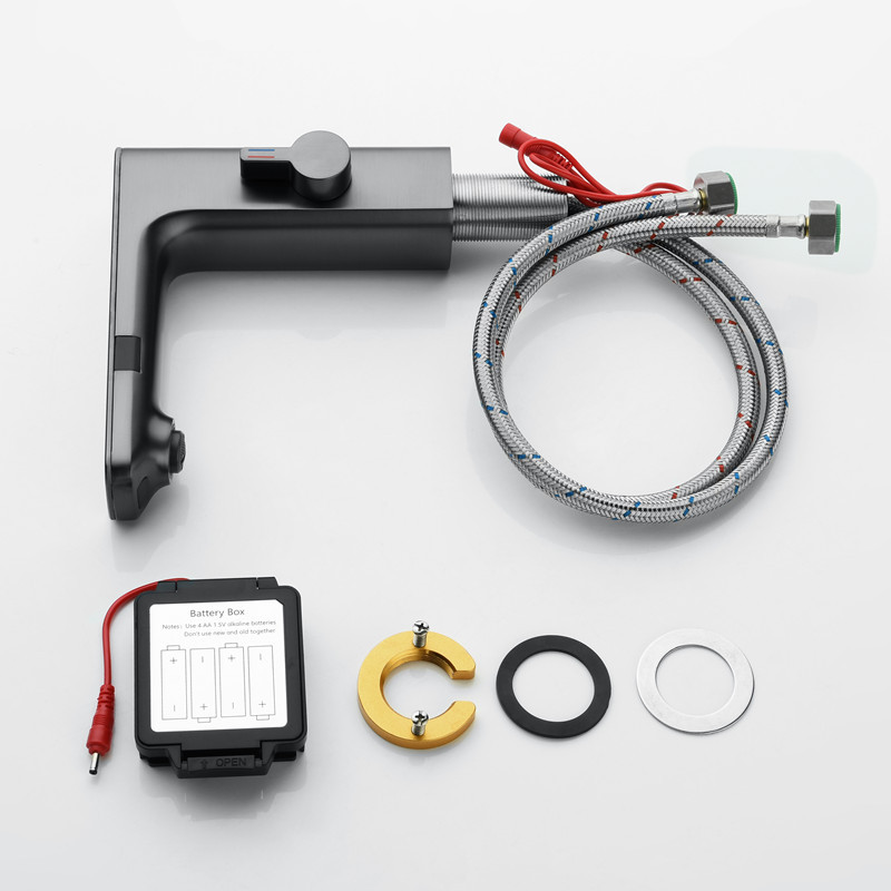 Fully automatic sensor faucet, intelligent LED digital display, cold and hot sensor washbasin, infrared water outlet washbasin Application Scenario