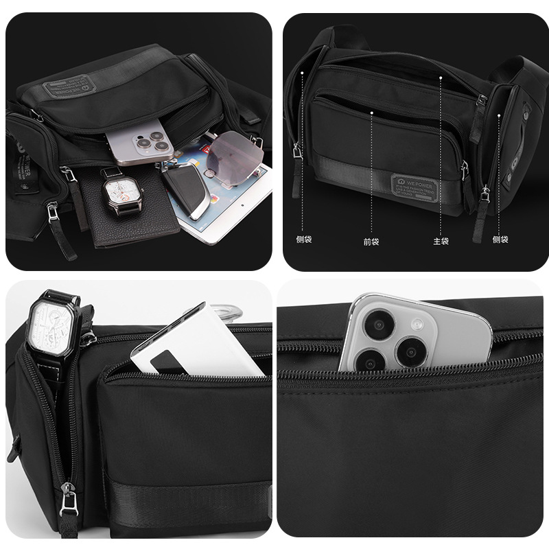WEPOWER's new outdoor sports large capacity waist bag, waterproof multi-functional crossbody bag, durable and fashionable chest bag Application Scenario