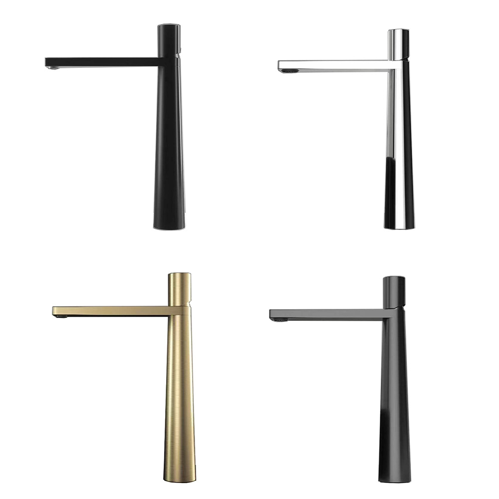 Scarecrow, all-copper, simple black, white faucet, cold and hot water washbasin, bathroom countertop basin, and raised washbasin Specification drawing